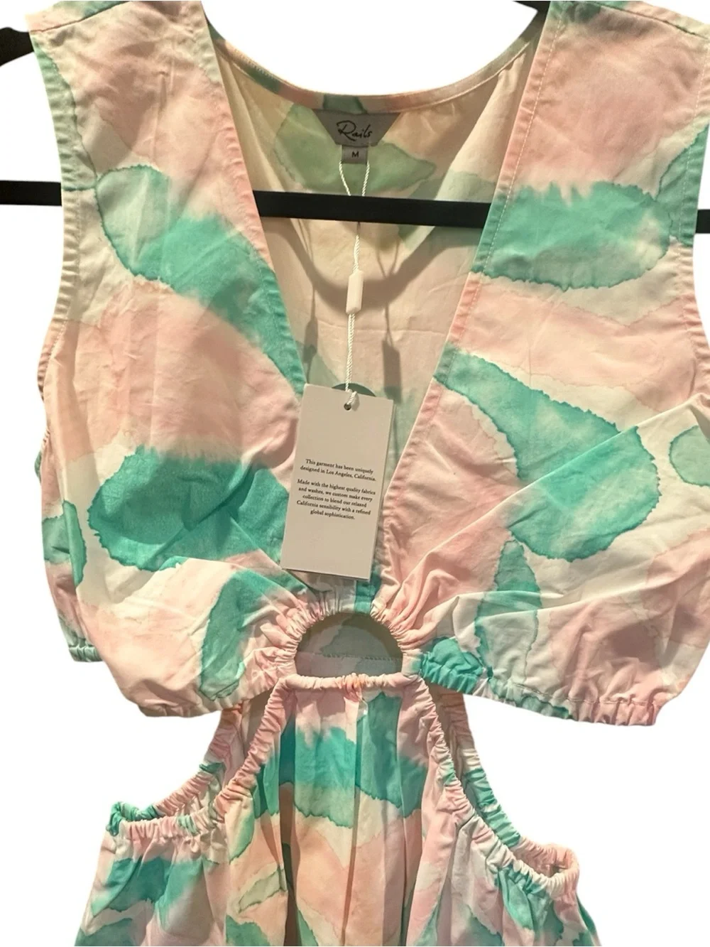 NWTs Rails Rizo Cut Out Candy Mint Midi Dress Size Medium - Picture 3 of 5